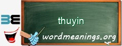 WordMeaning blackboard for thuyin